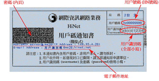 Hinet 簡訊網 Socket To Air 申請方式 身份類型